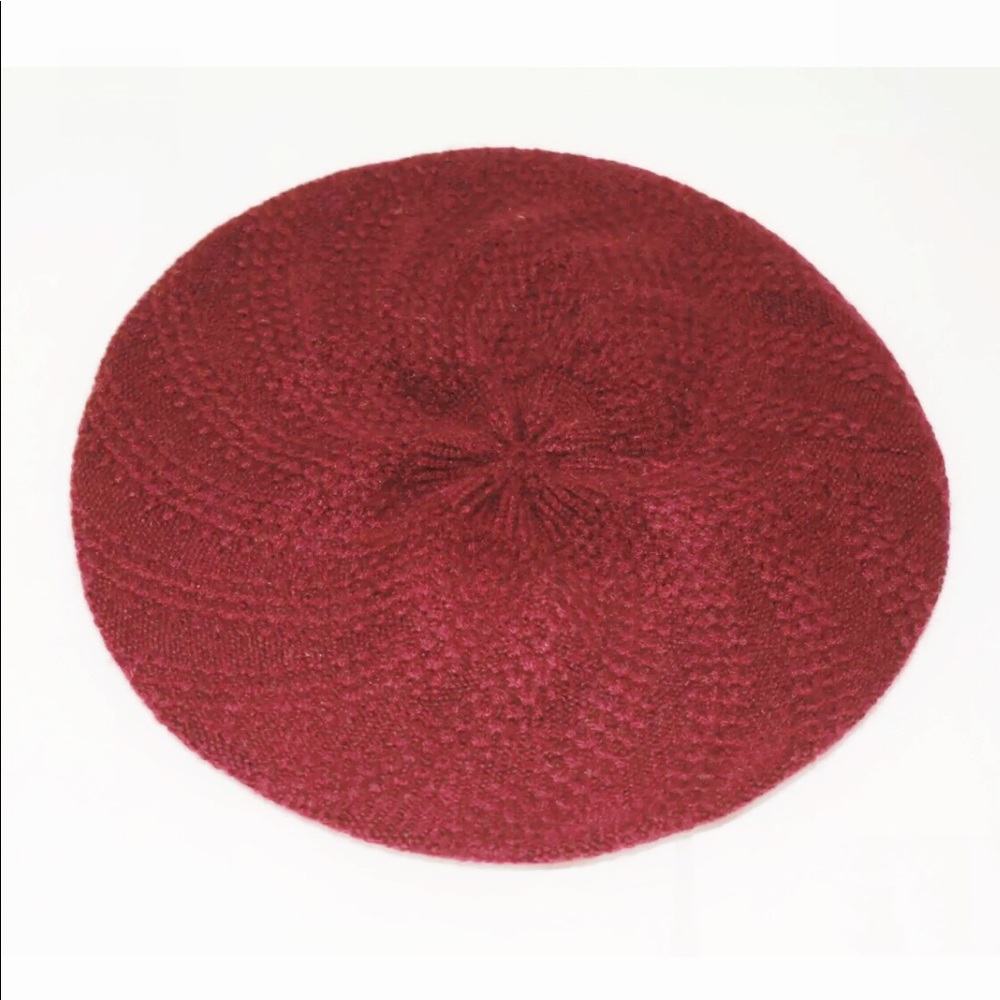 100 percent Cashmere wine colored beret